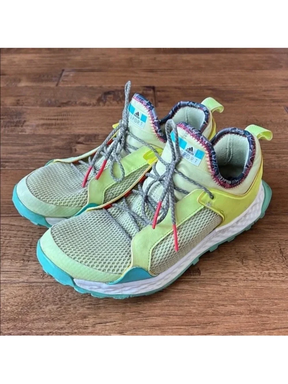 Adidas Stella McCartney Aleki X Cross Training Shoes Sneakers Yellow Green 7
